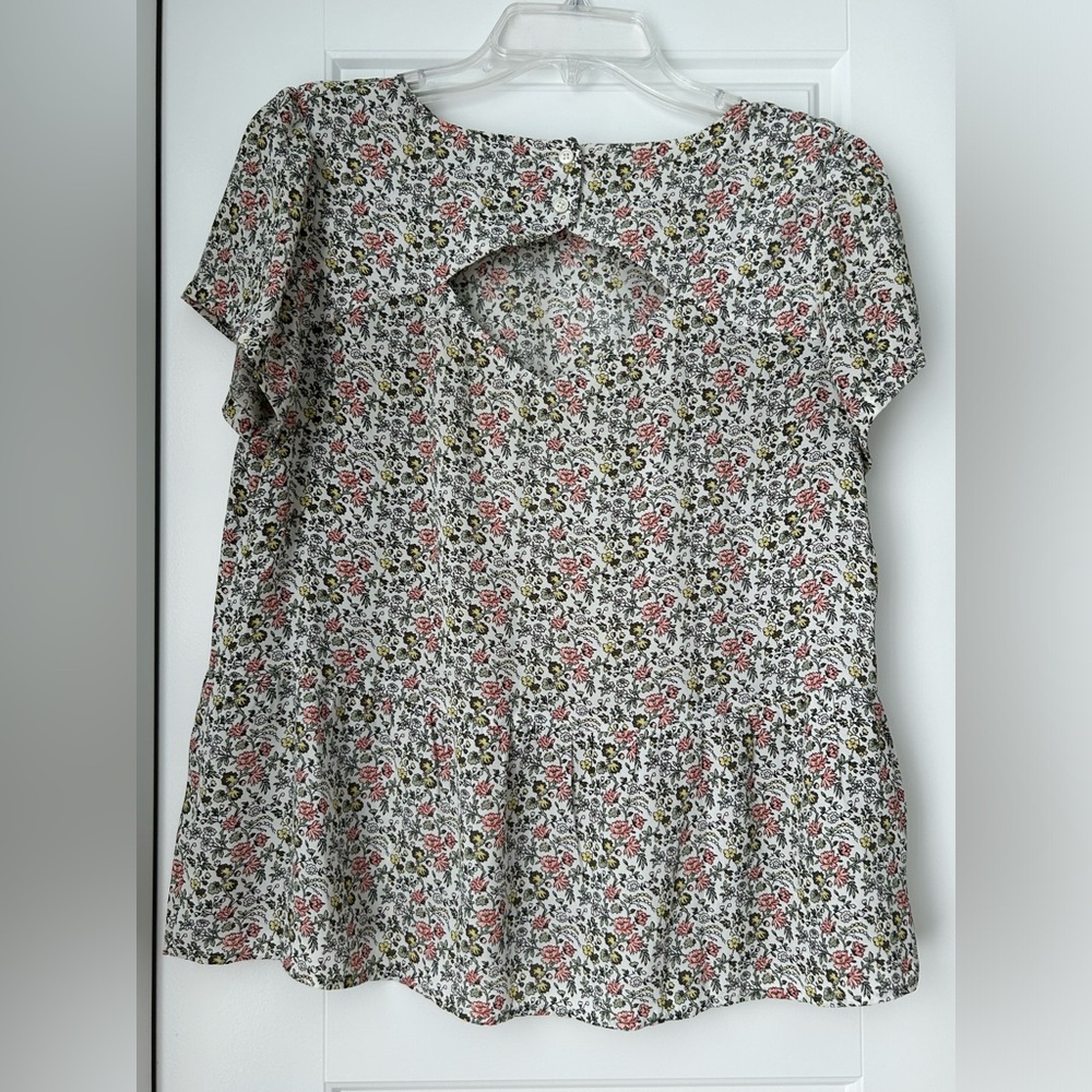 Loft Floral Peplum Blouse - Picture 4 of 6